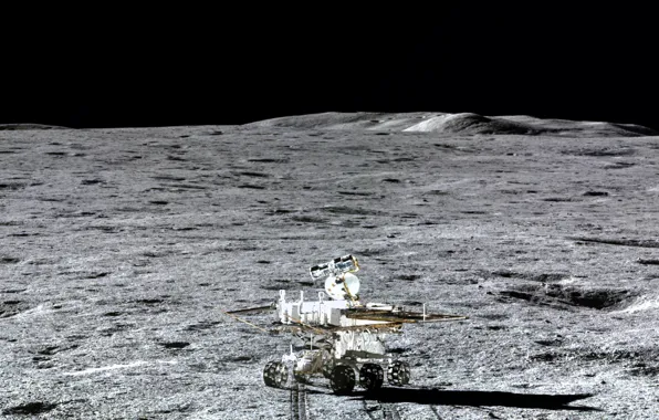 Picture surface, The moon, CNSA, lunar rover Yutu-2, lunar rover Yutu-2, Chang'e-4, China National Space Administration, …