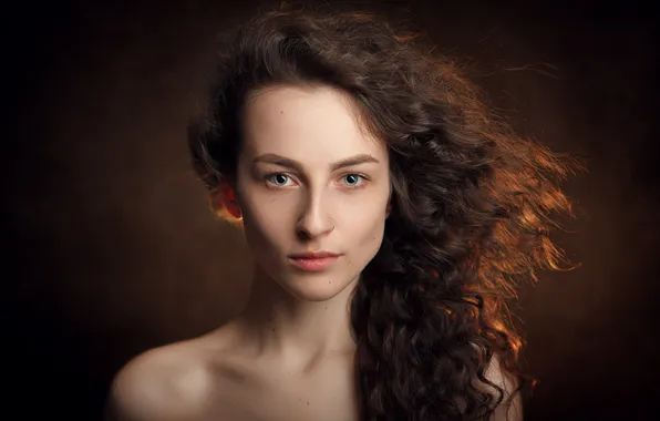 Portrait, curly, Alla, Paul Cherepko