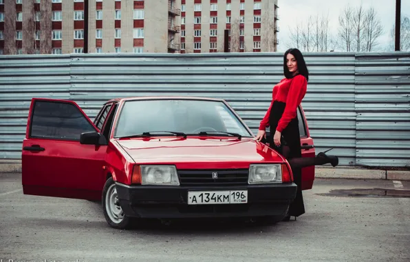 Machine, Auto, stockings, heel, Lada, auto, Lada, VAZ