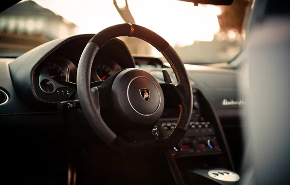 Picture Lamborghini, devices, the wheel, Gallardo, 2012, salon, SR Auto Group, Limitless