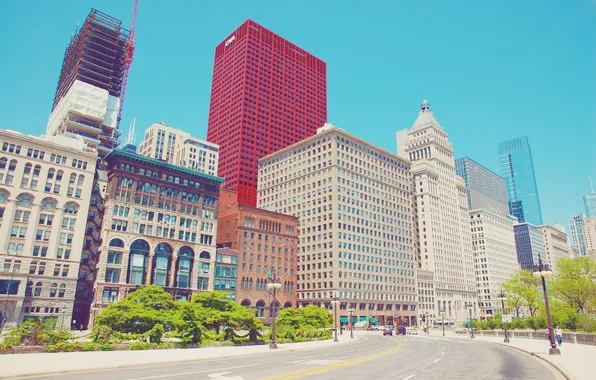 The sky, building, home, Chicago, city center, Il