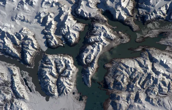 Picture Snow, Patagonia, Earth from space