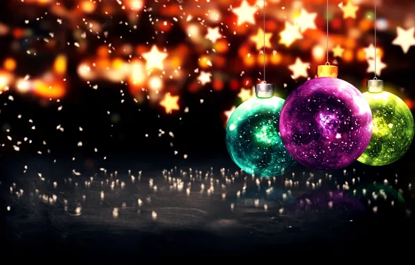 Picture New Year, Christmas, Christmas, balls, New Year, Happy, Merry