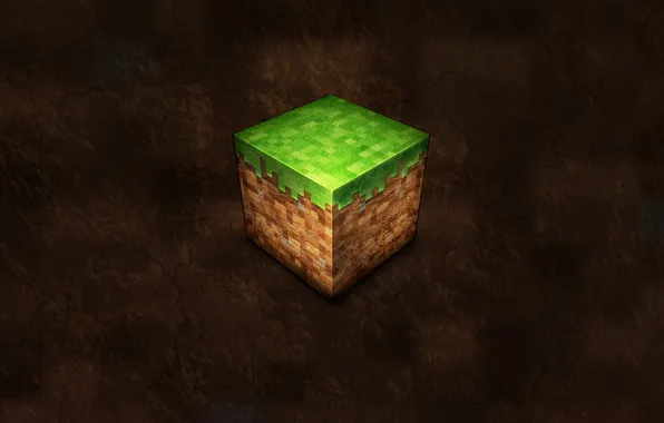 Picture grass, earth, cube, minecraft