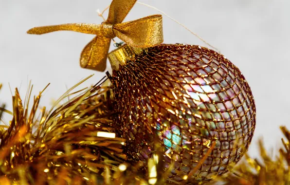 Mesh, holiday, Shine, ball, ball, Christmas, New year, gold