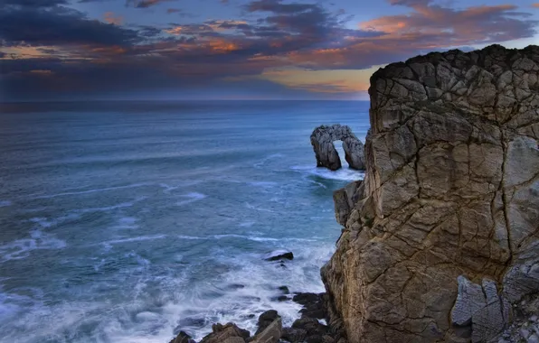Picture rock, the ocean, rocks, shore, arch