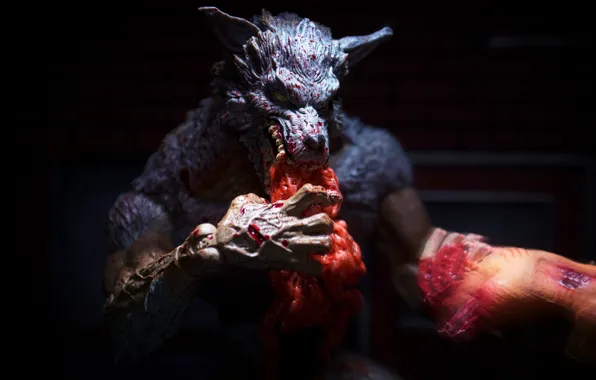 Toy, wolf, mouth, werewolf
