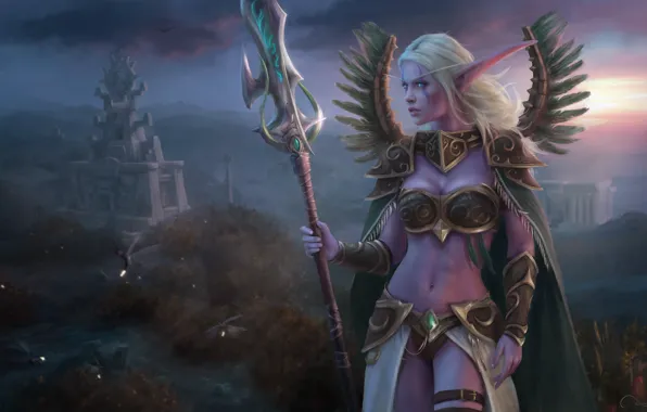 Girl, elf, World of Warcraft, Warcraft, Night Elf, Lexith