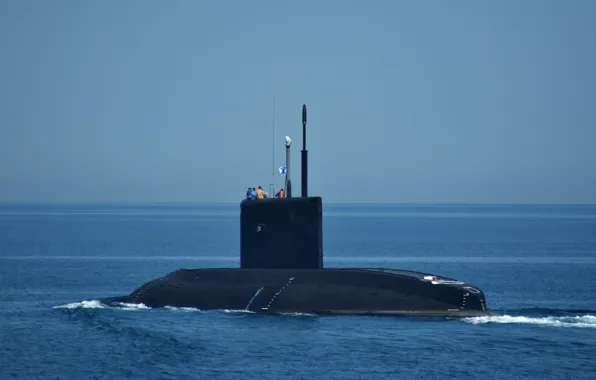 Boat, the black sea, exercises, underwater, Navy, diesel, the project 636.3