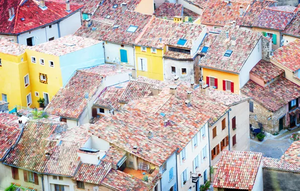 Roof, France, home, village, Provence, Moustiers-Sainte-Marie