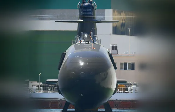 Submarine, Spanish Navy, launching, S-81
