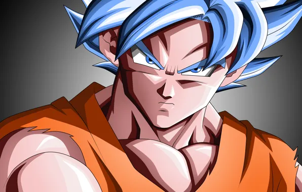 Wallpaper dragon ball, son goku, blue power desktop wallpaper, hd