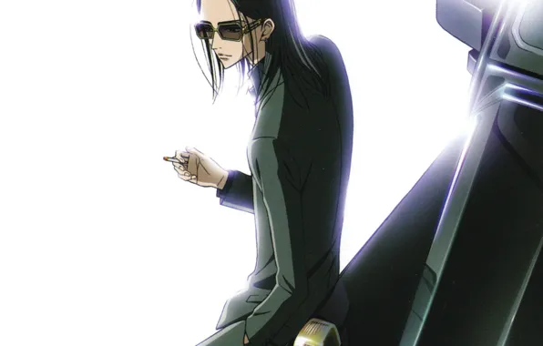 Auto, glasses, cigarette, white background, Nana, Takumi ichinose, NAN, by ai yazawa