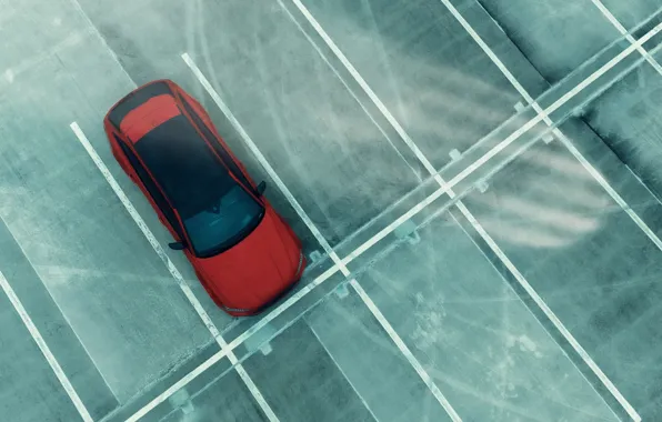 Picture Audi, Quattro, Parking, RED, Before, RS6, from above