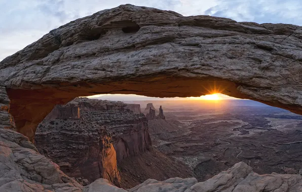 Nature, rock, canyon, USA, Mesa Arch, Utah, Canyonlands National Park