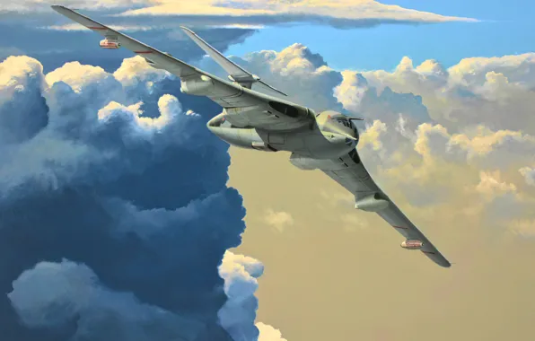 Picture art, airplane, aviation, jet, Handley Page Victor