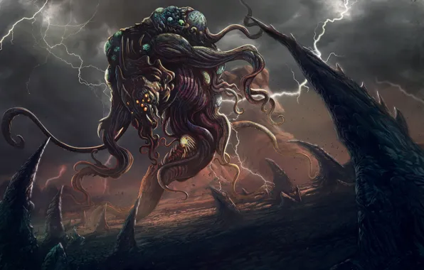 Monster, Zipper, The demon, Fiction, Illustration, Demon, Characters, Lovecraft
