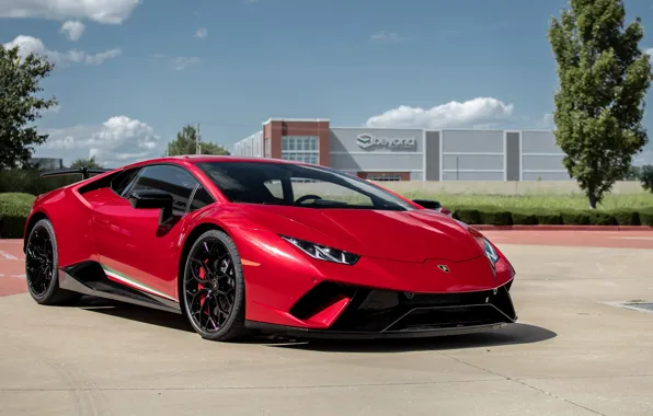 Lamborghini, Red, Performante, Huracan