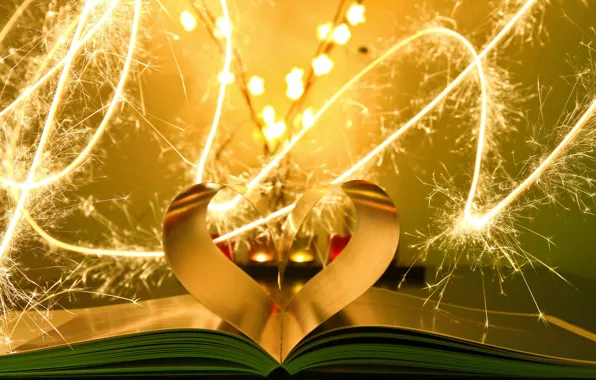 Holiday, heart, book