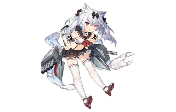 Girl, sexy, cleavage, thighhighs, long hair, boobs, anime, beautiful