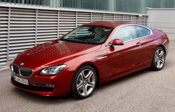 Red, BMW, Coupe, Beha, xDrive, car, 640d