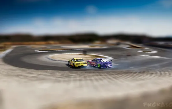 Nissan, wallpaper, Cars, silvia, s13, tilt-shift, speedhunters, drifting