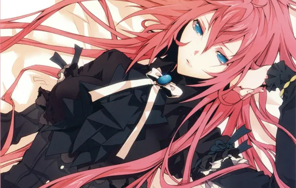 Blouse, blue eyes, vocaloid, Vocaloid, pink hair, Megurine Luka