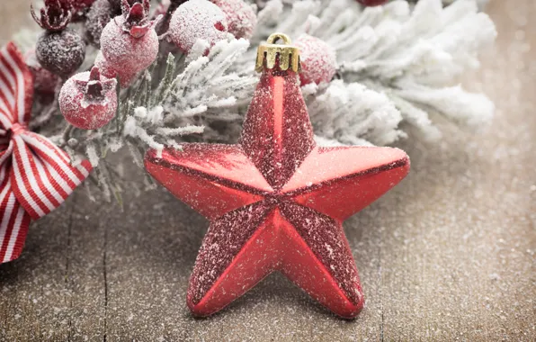 Winter, snow, decoration, star, New Year, Christmas, star, new year