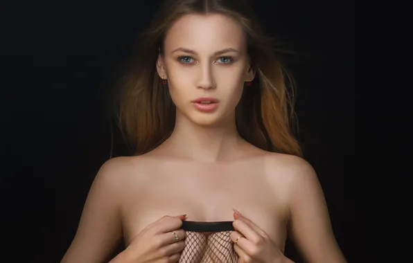 Makeup, neckline, sponge, retouching, Zoe, Alexander Drobkov-Dark