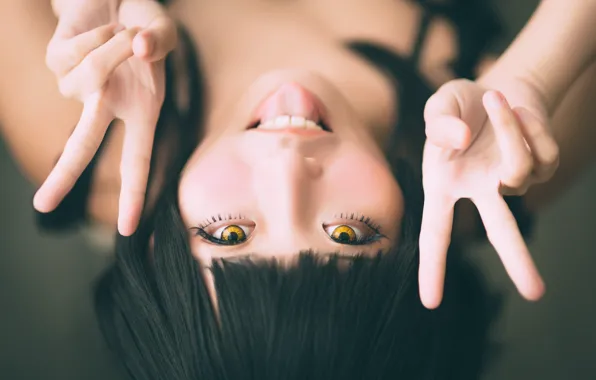 Eyes, face, sign, Asian