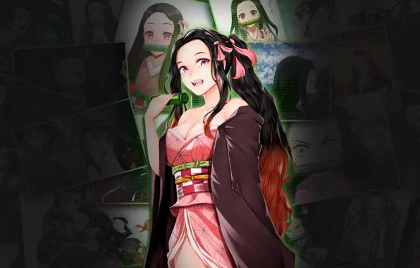 Nezuko kamado, Kimetsu no Yaiba, the blade cleaves demons