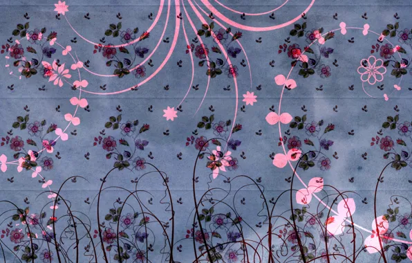 Picture decoration, flowers, texture, background, pattern, design