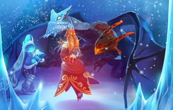 Picture gift, Crystal Maiden, Lina, Jakiro