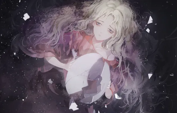 Girl, shell, Angel's Egg, Egg angel