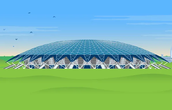 Football, Russia, Art, Samara, Cosmos, Samara Arena, Cosmos Arena, Stadium Samara Arena