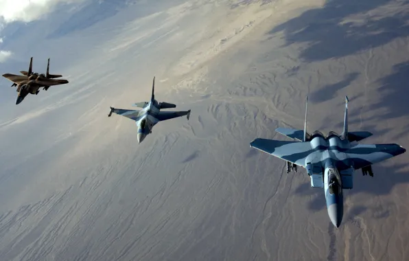 Group, aircraft, fighters, fly
