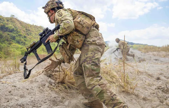 Soldiers, Army, Machine, Army, Philippines, Philippines, Soldiers, Live-fire exercise