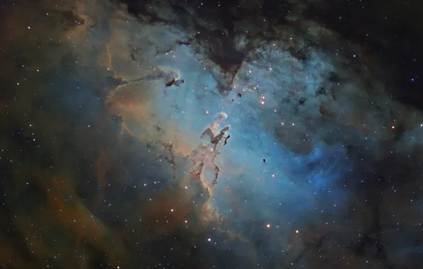 Stars, nebula, Eagle, Eagle, Nebula, stars, M16