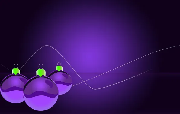 Balls, new year, vector graphics, the color purple
