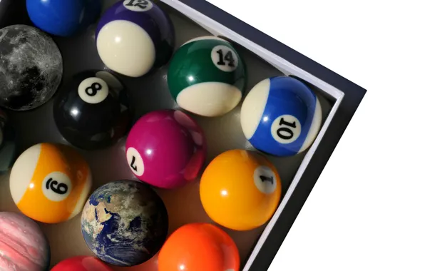 Picture earth, balls, Billiards