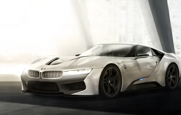Auto, Figure, White, concept, BMW, Machine, Art, Cars