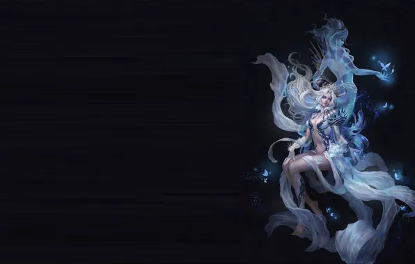 Girl, fantasy, magic, spirit, art