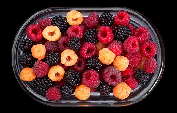 Picture berries, raspberry, bowl, fresh, BlackBerry, berries, raspberry