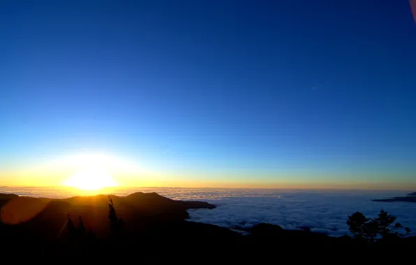 Picture sea, the sky, clouds, sunset