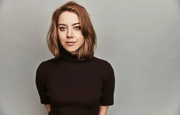 Background, portrait, makeup, actress, hairstyle, brown hair, photoshoot, sweater