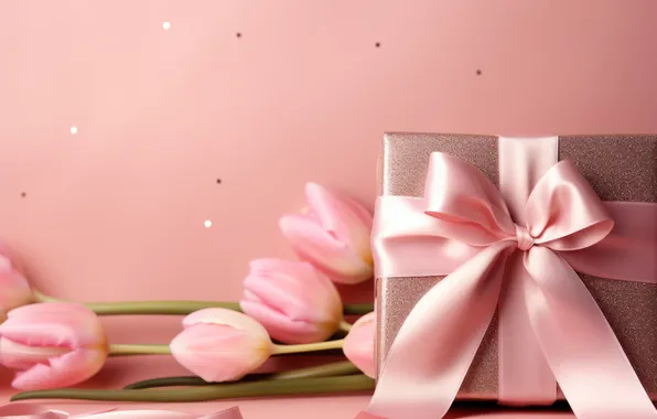 Flowers, holiday, gift, bouquet, tulips, universal holiday background