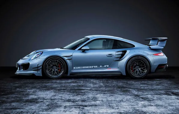 911, porsche, Blue, cars, auto, Turbo, gemballa, Supercar