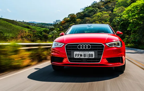 Picture road, face, nature, Audi, Audi, sedan, Sedan