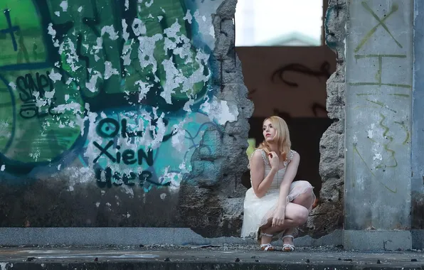 Girl, pose, background