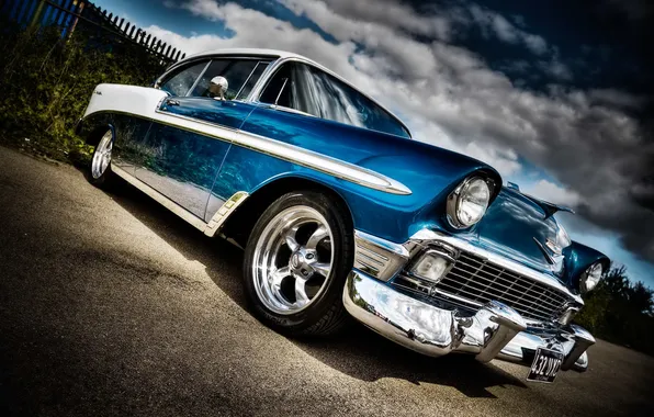 Picture car, machine, auto, Chevrolet, Bel Air, 1958